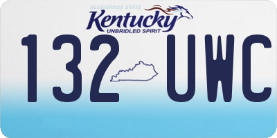 KY license plate 132UWC