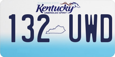KY license plate 132UWD