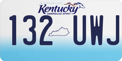 KY license plate 132UWJ