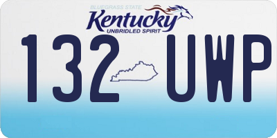 KY license plate 132UWP