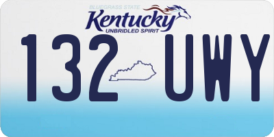 KY license plate 132UWY