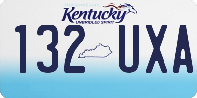 KY license plate 132UXA