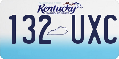 KY license plate 132UXC