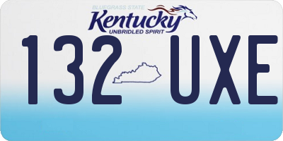KY license plate 132UXE