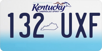 KY license plate 132UXF