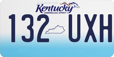 KY license plate 132UXH