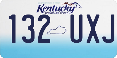 KY license plate 132UXJ