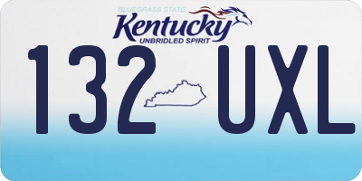 KY license plate 132UXL