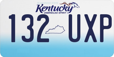 KY license plate 132UXP