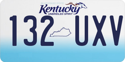 KY license plate 132UXV