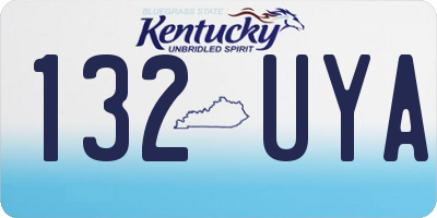KY license plate 132UYA