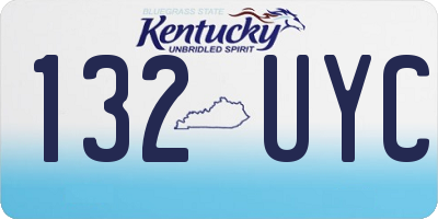 KY license plate 132UYC