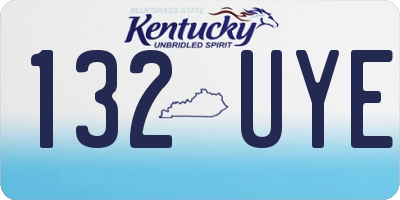 KY license plate 132UYE