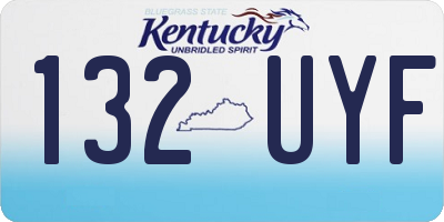 KY license plate 132UYF