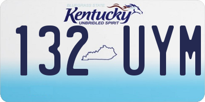 KY license plate 132UYM