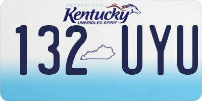 KY license plate 132UYU