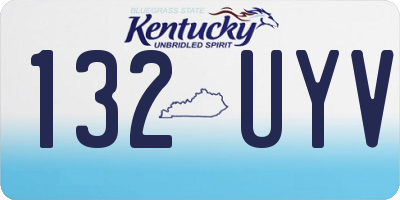 KY license plate 132UYV