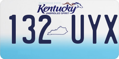 KY license plate 132UYX