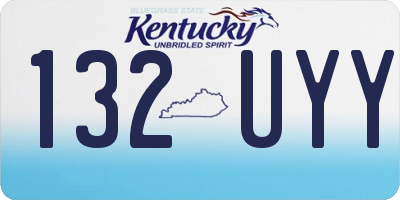 KY license plate 132UYY