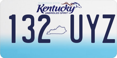 KY license plate 132UYZ