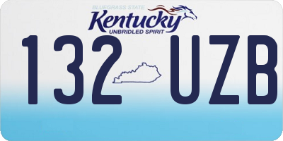 KY license plate 132UZB