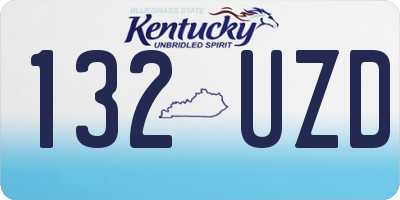 KY license plate 132UZD