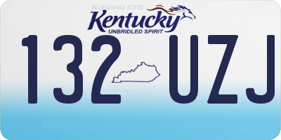 KY license plate 132UZJ