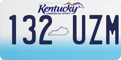 KY license plate 132UZM