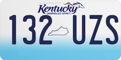 KY license plate 132UZS