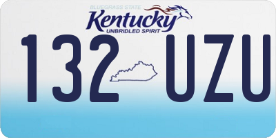 KY license plate 132UZU