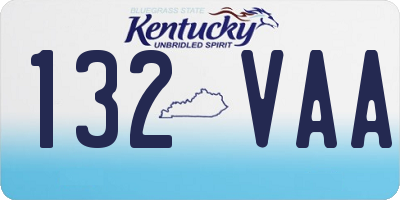 KY license plate 132VAA