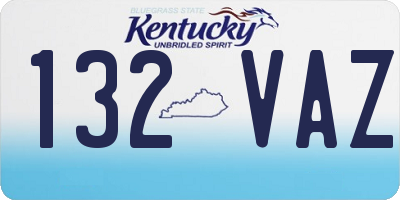 KY license plate 132VAZ