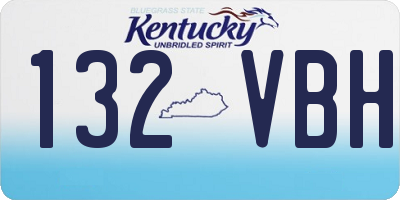 KY license plate 132VBH