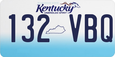 KY license plate 132VBQ