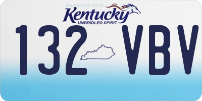 KY license plate 132VBV