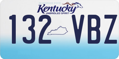 KY license plate 132VBZ