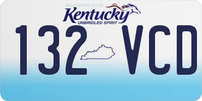 KY license plate 132VCD