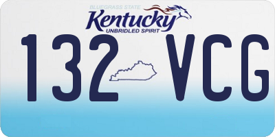 KY license plate 132VCG
