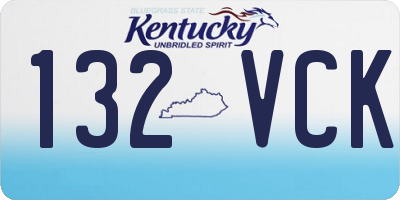 KY license plate 132VCK