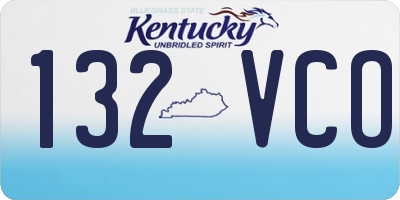 KY license plate 132VCO