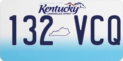 KY license plate 132VCQ