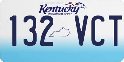 KY license plate 132VCT