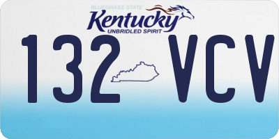 KY license plate 132VCV