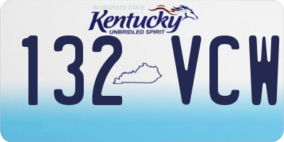 KY license plate 132VCW