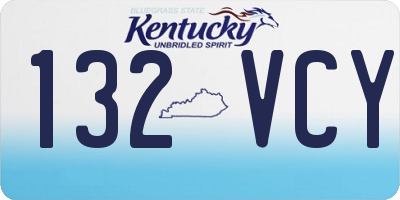 KY license plate 132VCY