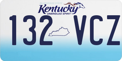 KY license plate 132VCZ