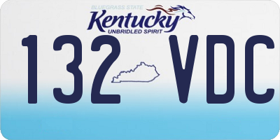 KY license plate 132VDC
