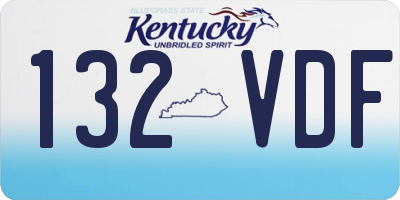 KY license plate 132VDF