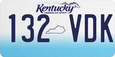 KY license plate 132VDK