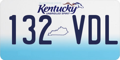 KY license plate 132VDL